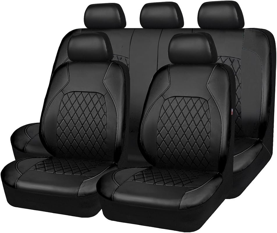 Universal Deluxe Faux Leather Car Seat Covers Full Set