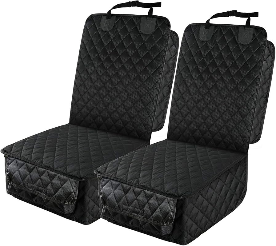 PETICON Waterproof Front Seat Car Cover 2 Pack, Heavy Duty Full Protec