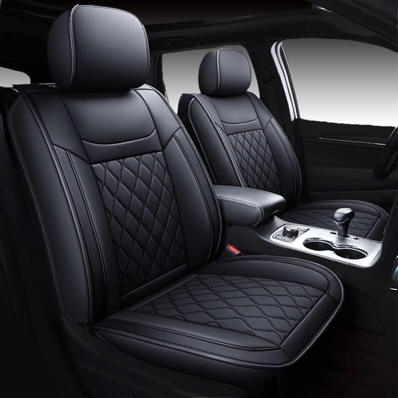 Huidasource Waterproof Leather Front Seat Covers for 2011-2022 Jeep Gr