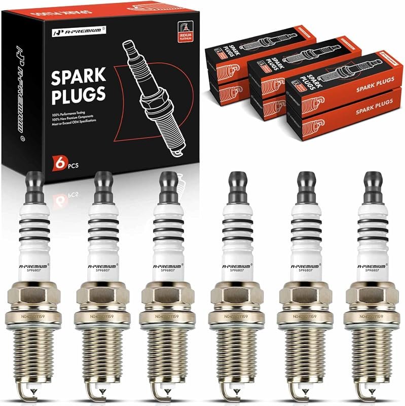 A-Premium Iridium Platinum Spark Plugs 6-Pack for Chrysler and Dodge V
