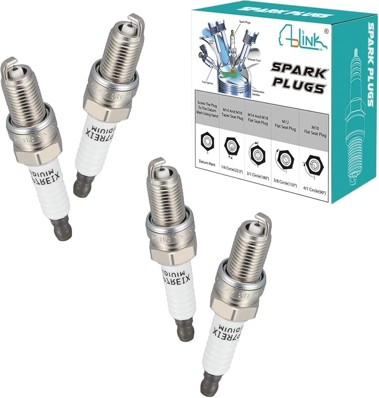AULINK Double Iridium Spark Plugs for Chevy Spark, Fiat 500, and Harle