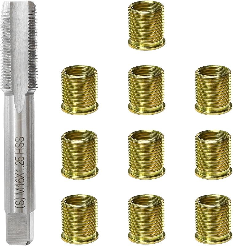 11-Piece M14x1.25 Spark Plug Rethreading Set with Stainless Steel Inse