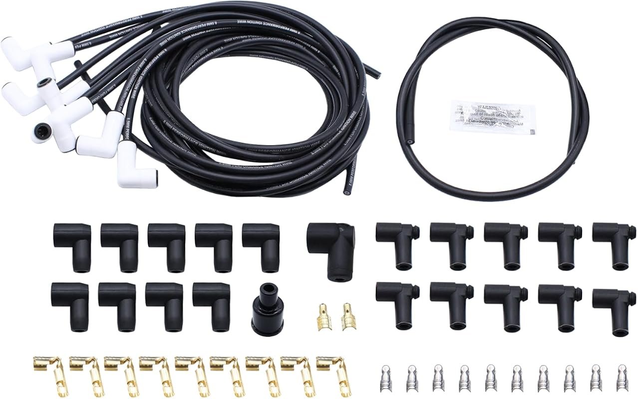 Universal 8mm Ceramic Boot Spark Plug Wires