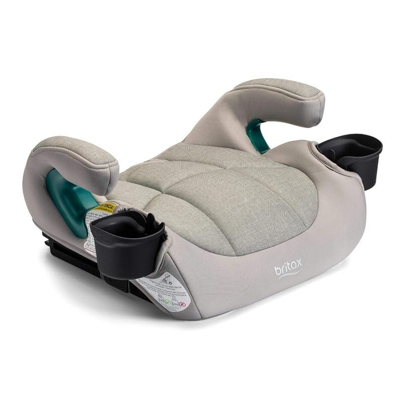 Britax UpNGo Click Backless Booster Seat with Rigid LATCH, Slim Travel
