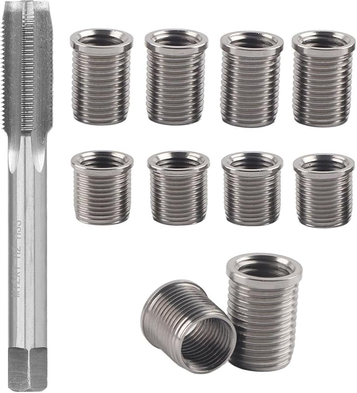 Spark Plug Thread Repair Kit with M10x1.0 Tap and 10 Stainless Steel I