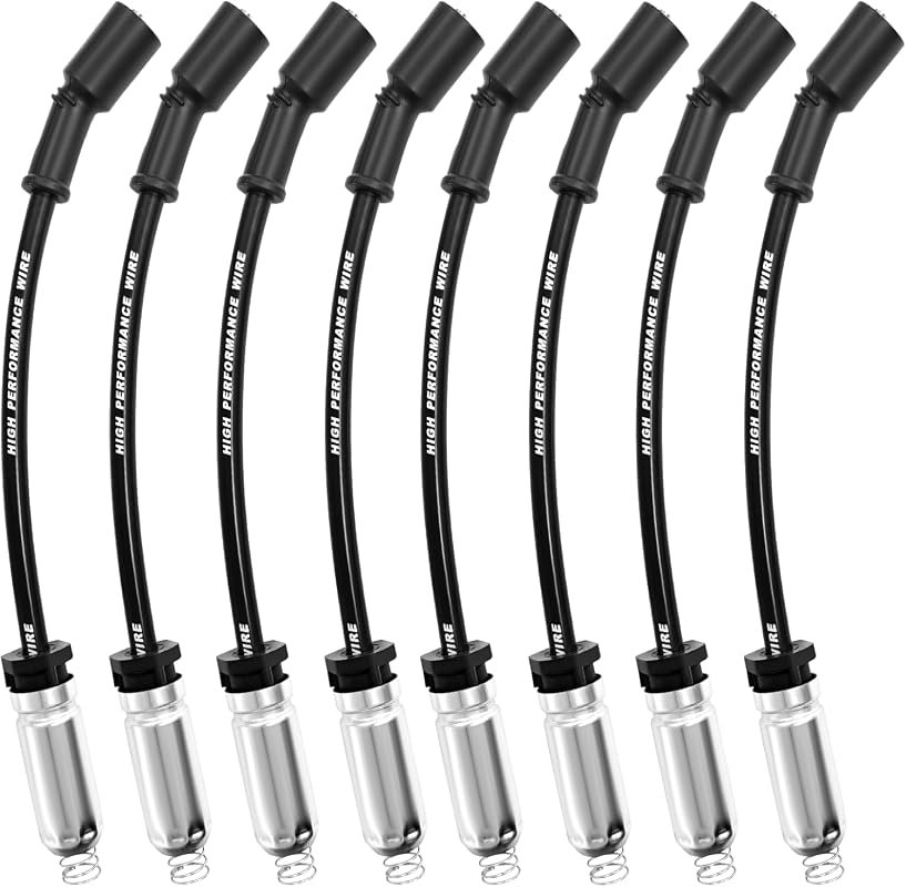 High Performance Spark Plug Wires Set of 8 for Chevy GMC V8 Silverado 