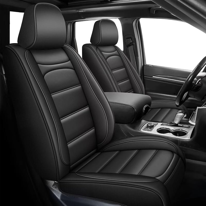 Waterproof Leather Front Seat Covers for 2022-2025 Jeep Grand Cherokee