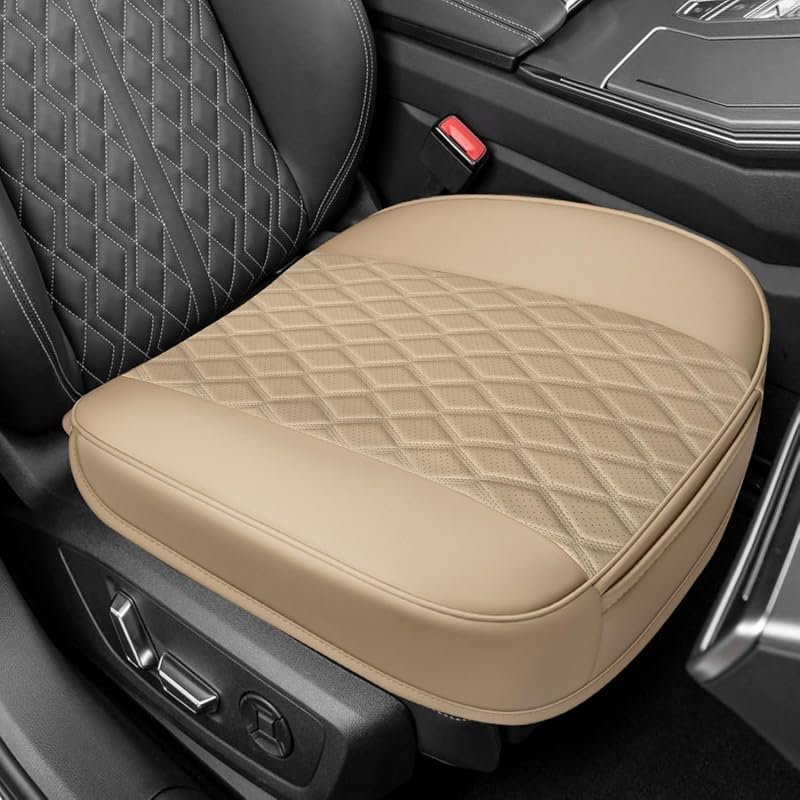Waterproof Leather Front Car Seat Covers with Storage Pocket, Anti-Sli