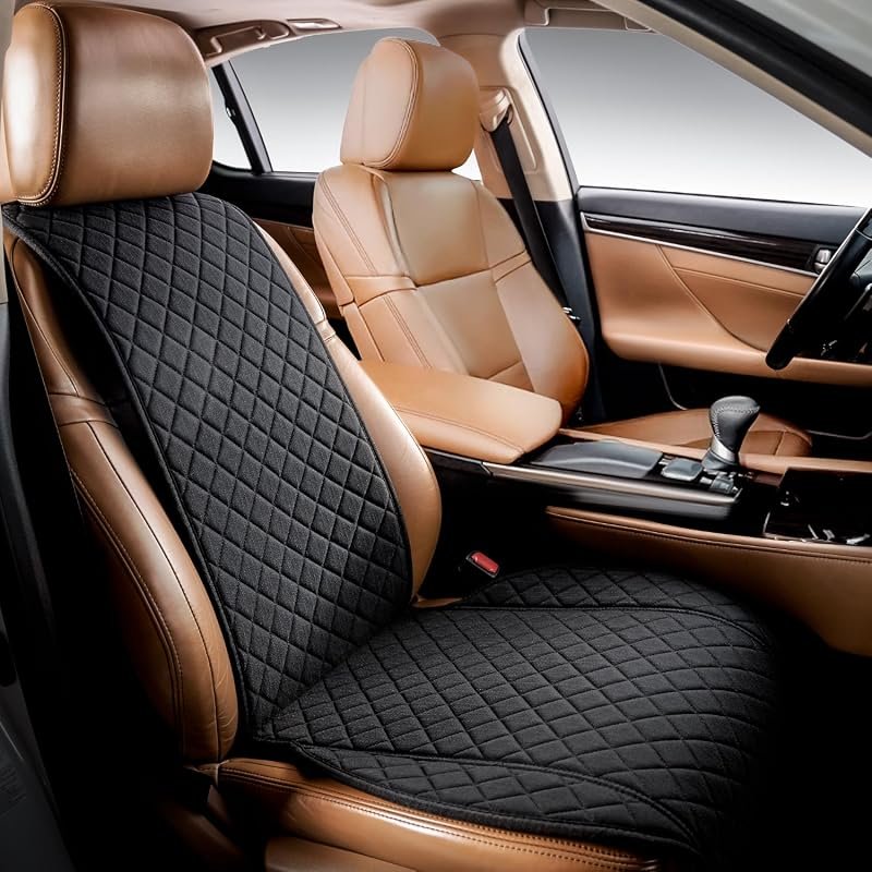 IVICY Faux Linen Front Car Seat Cover
