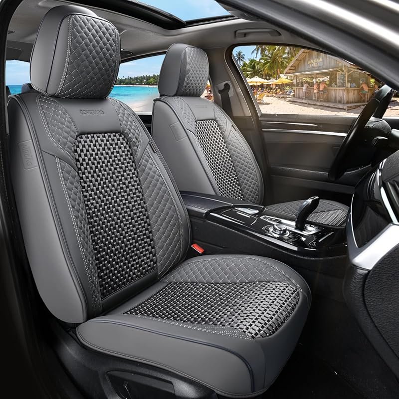Coverado Breathable Leather Universal Full Set Seat Covers