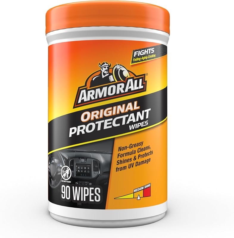 Armor All Original Protectant Car Interior Wipes, 90 Count, UV Protect