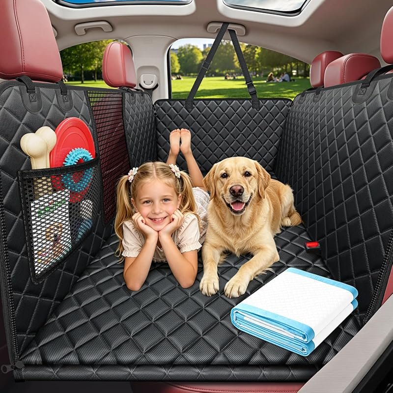 URPOWER Waterproof Dog Car Seat Cover for Back Seat, Durable Hammock P
