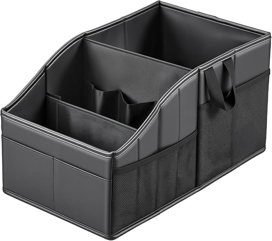 WHHMK Sturdy Leather Car Organizer
