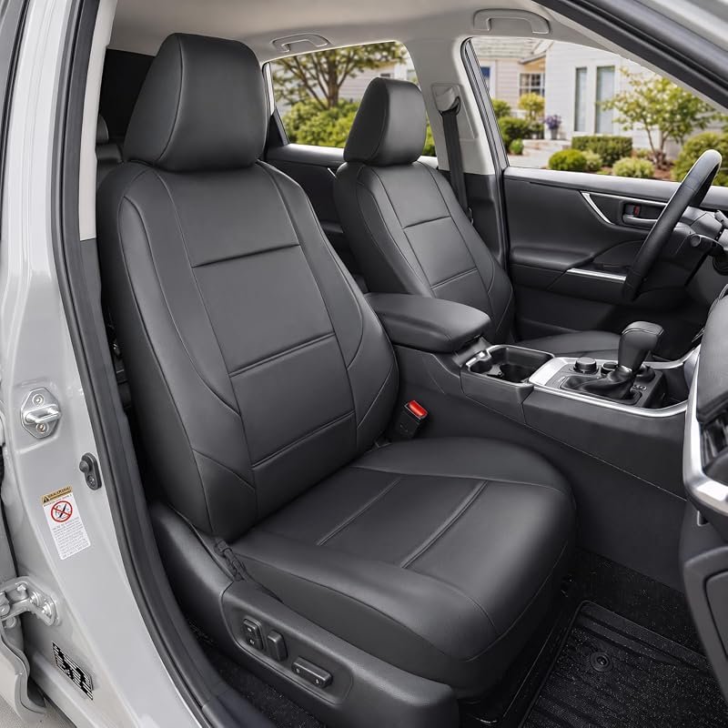 GIANT PANDA Faux Leather Front Seat Covers for Honda Civic, Accord, CR