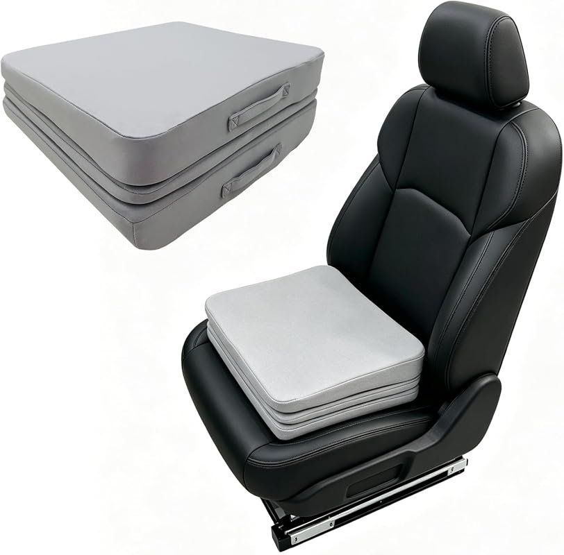Adjustable Adult Car Booster Seat Cushion, Ergonomic Wedge for Improve