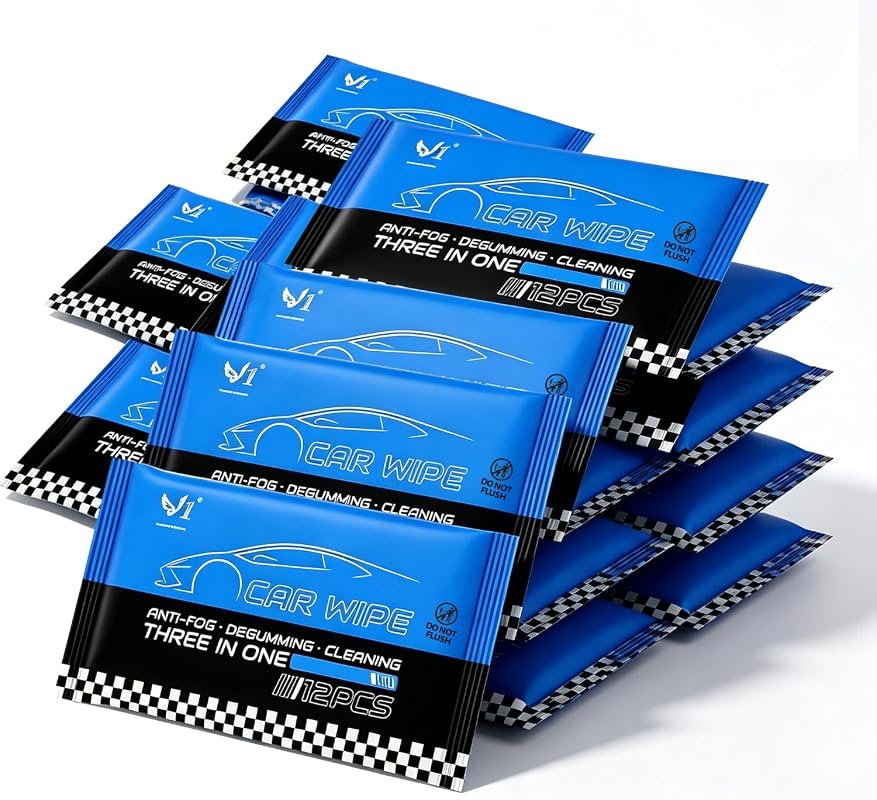 Premium 120 Count Multi-Surface Car Interior Cleaning Wipes for Leathe