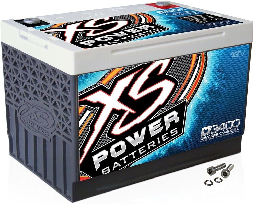 XS Power D3400 XS Series 12V 3300 Amp AGM High Output Battery with M6 