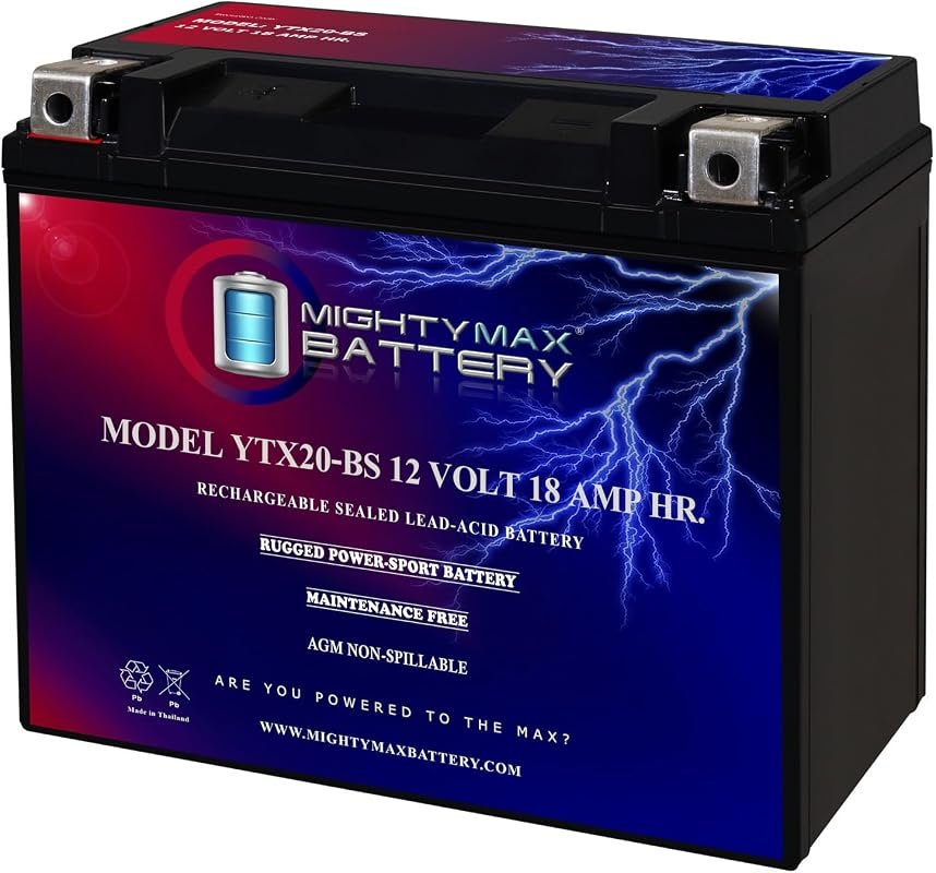Mighty Max YTX20-BS 12V 18AH SLA AGM Rechargeable Maintenance-Free Mot