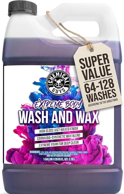 Chemical Guys Extreme Bodywash and Wax Car Wash Soap, Slick Lubricant,