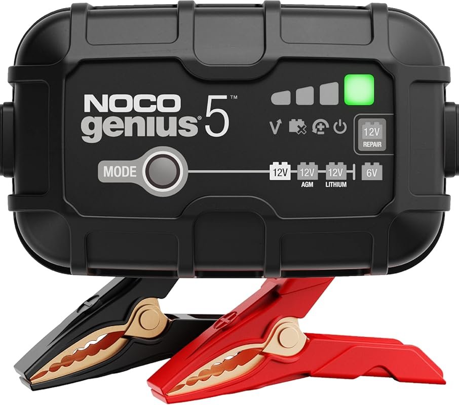 NOCO GENIUS5 5A 6V and 12V Smart Battery Charger, Advanced Trickle Cha