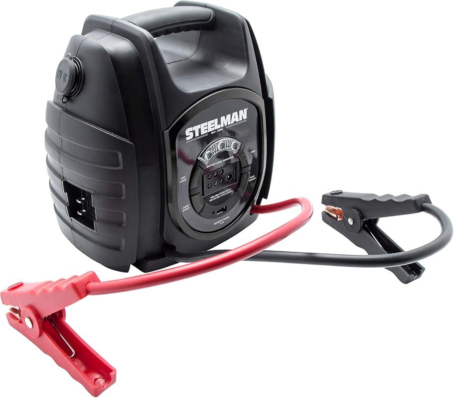 STEELMAN 60018 600A Lithium-Ion Jump Start Power Bank Featuring a Conv
