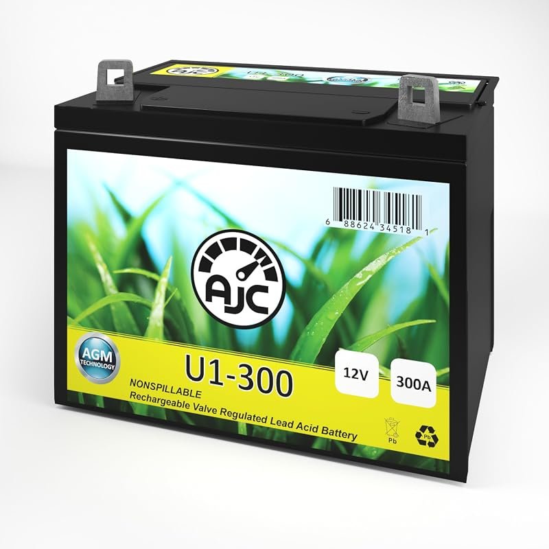 AJC Replacement Battery Compatible with Wheel Horse and Other U1 Lawn