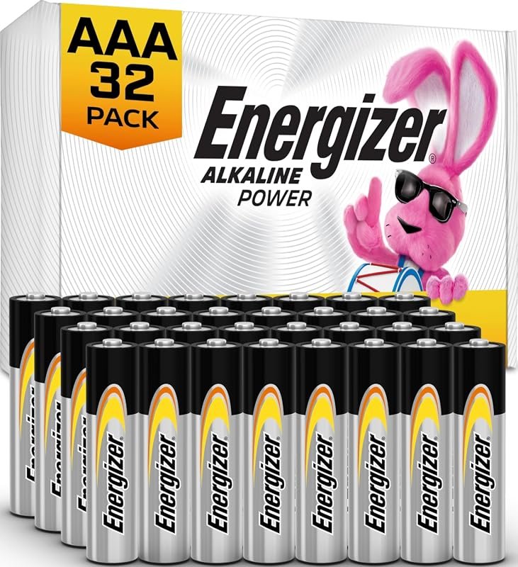 Energizer Alkaline Power AAA Batteries 32 Pack, Long-Lasting Reliable 