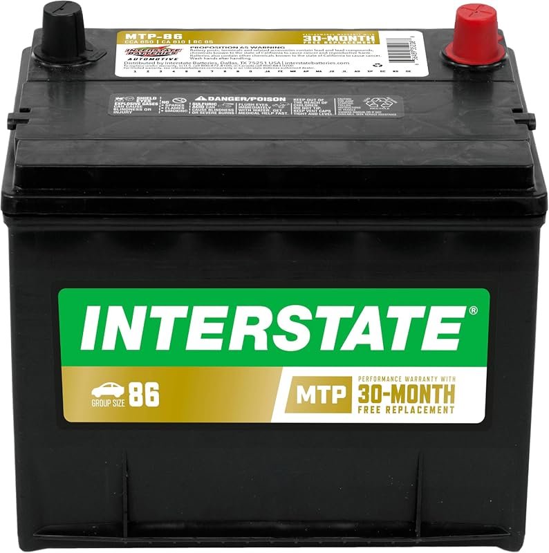 Interstate Batteries Group 86 Car Battery Replacement 12V 650 CCA with