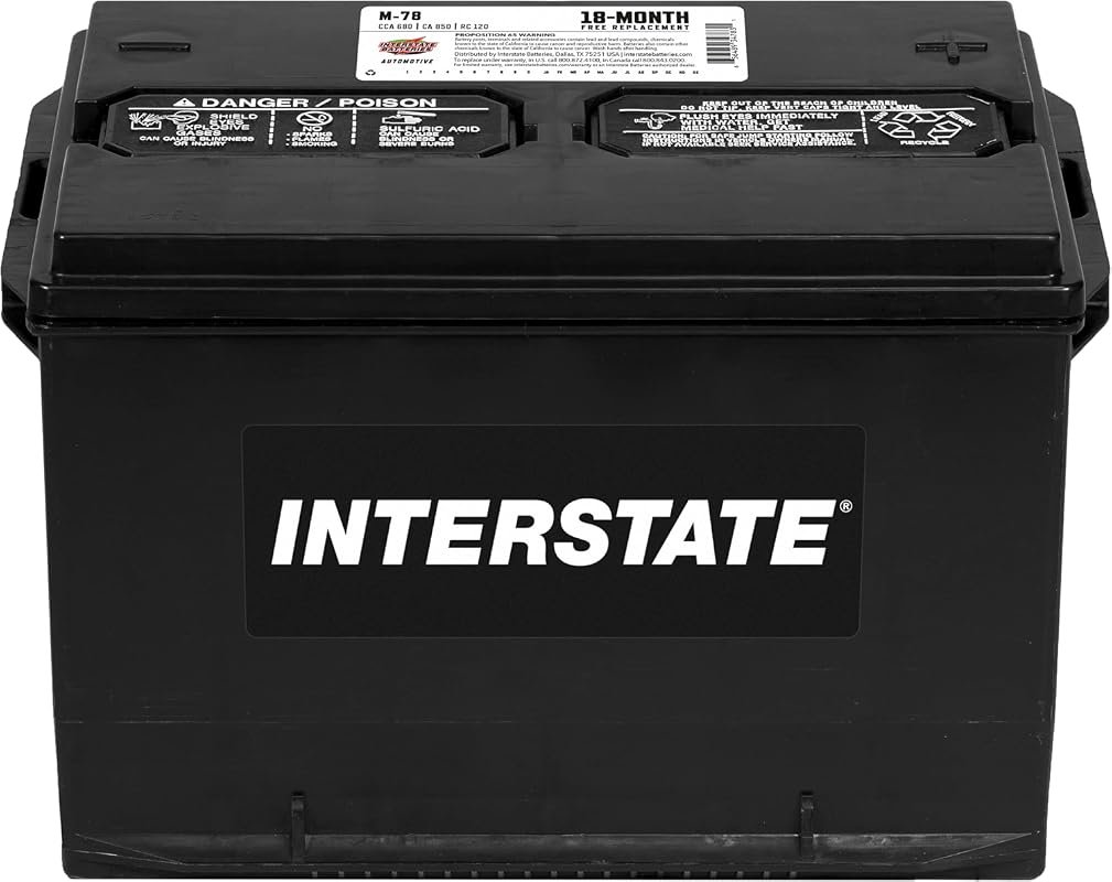 Interstate Batteries Group 78 Car Battery Replacement M-78 12V 680 CCA