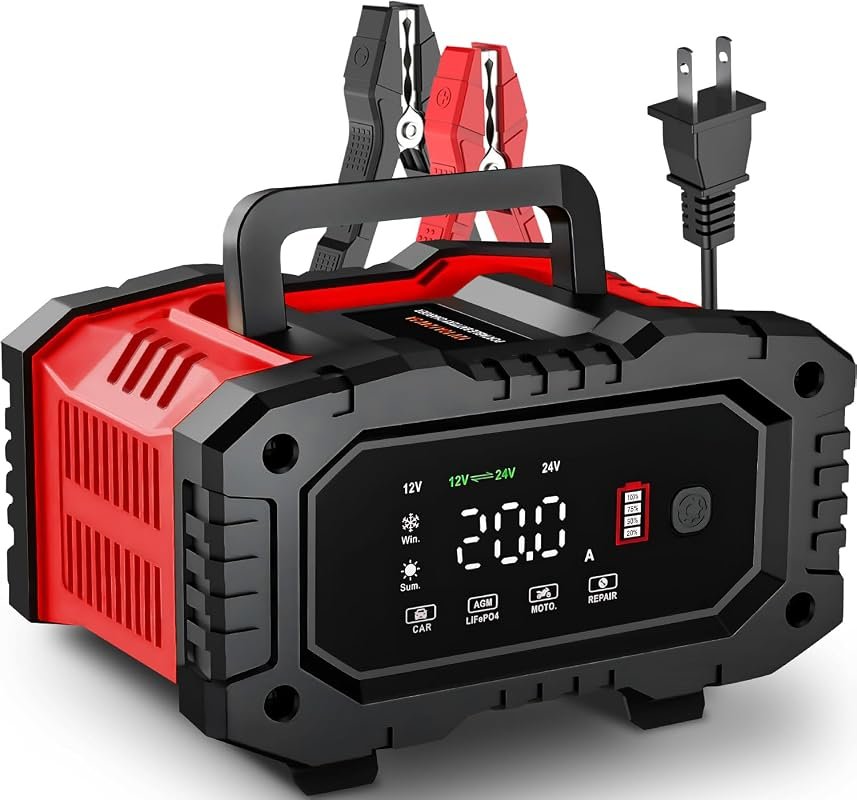 20-Amp Car Battery Charger Smart Trickle Maintainer Desulfator for 12V
