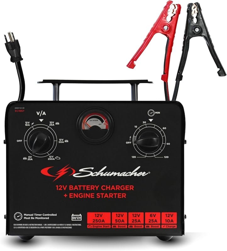 Schumacher Electric SC1667 6V/12V Time-Controlled Battery Charger and