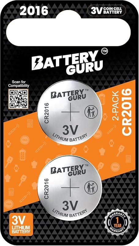3V CR2016 Car Key Battery Replacement Pack of 2 for Toyota RAV4 Standa