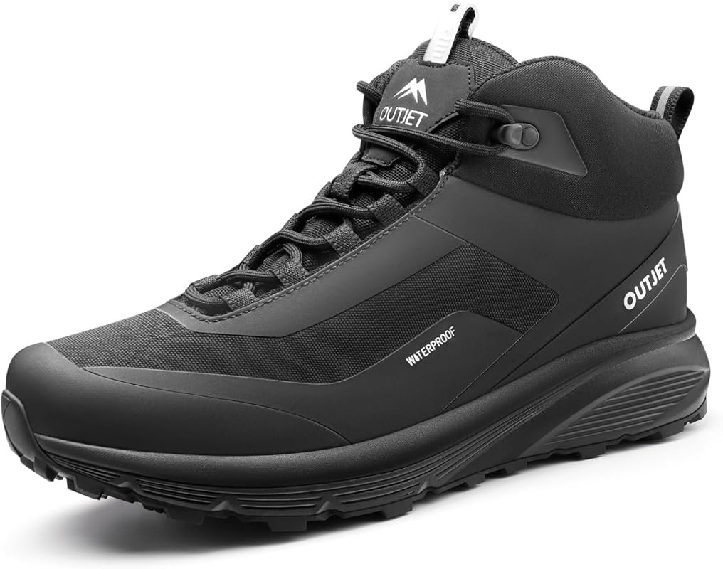Men's Waterproof Hiking Boots, Lightweight and Comfortable Outdoor Wal