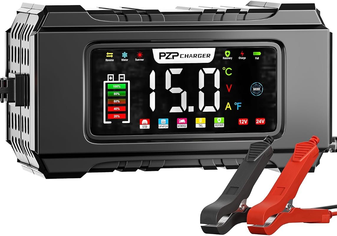 PZ.P 15A 12V 24V Smart Battery Charger