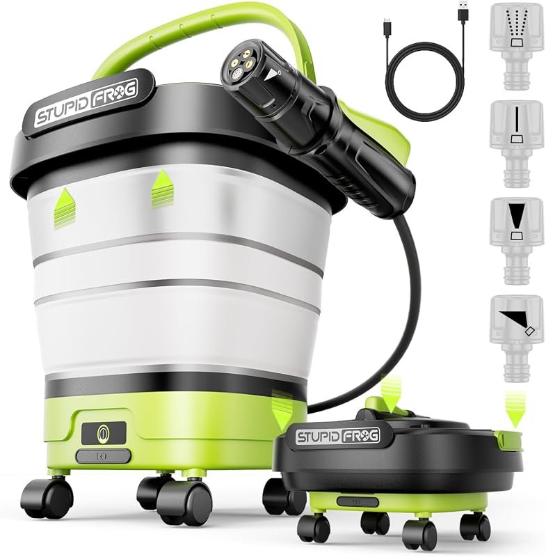 Compact Cordless Portable Pressure Washer Featuring a Convenient 12-Li