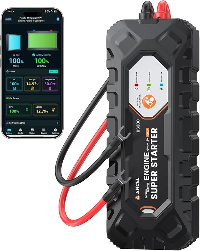 ANCEL BS300 Smart Under the Hood Connected Jump Starter System with Ad