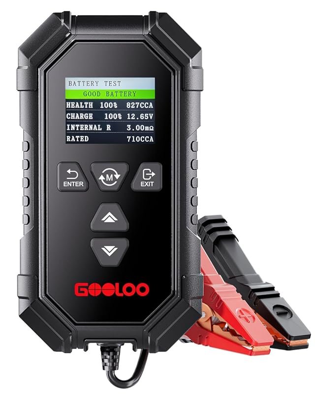 GOOLOO ST5 Digital Car Battery Tester, 12V and 24V Automotive Charging