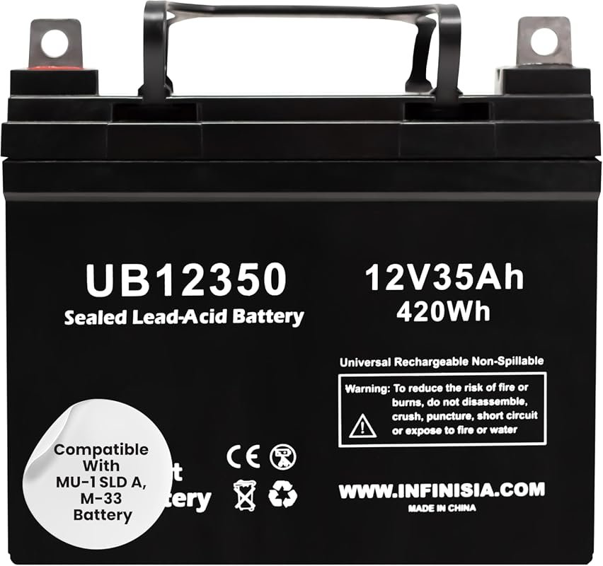 UB12350 12V 35Ah AGM Replacement Battery for Mobility Scooters, Wheelc